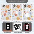 thumbnail image 3 of Yayeee Duplex Wall Plate 1-Gang 4.5"x2.7" Home Receptacle Light Switch Decorative Outlet Cover, Colorful Retro Floral, 3 of 7