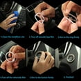 thumbnail image 6 of Luxtrada Chrystal Bling Ring Emblem Sticker- Rhinestone Start Engine Ignition Button-Car Key Knob Interior Gift-Push Button Auto Decorative Decal-Unique Silver Sparkly Vehicle Rings (Silver), 6 of 6