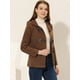 thumbnail image 3 of Chaquetón Allegra K con capucha y bolsillos profundos Marrón oscuro L, 3 of 5
