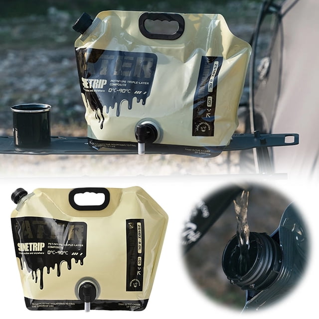 Emergency Water Storage 2 Gallon Water Storage Container with Spigot Handle Portable Leak Proof for Camping Fishing Emergency , Kitecy Collapsible Water Container