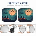 thumbnail image 6 of Windshield Sun Shade, Halloween Night Sky Black Cat Bat Foldable Car Sun Shade Windshield for Front, 2 Pieces, 6 of 7