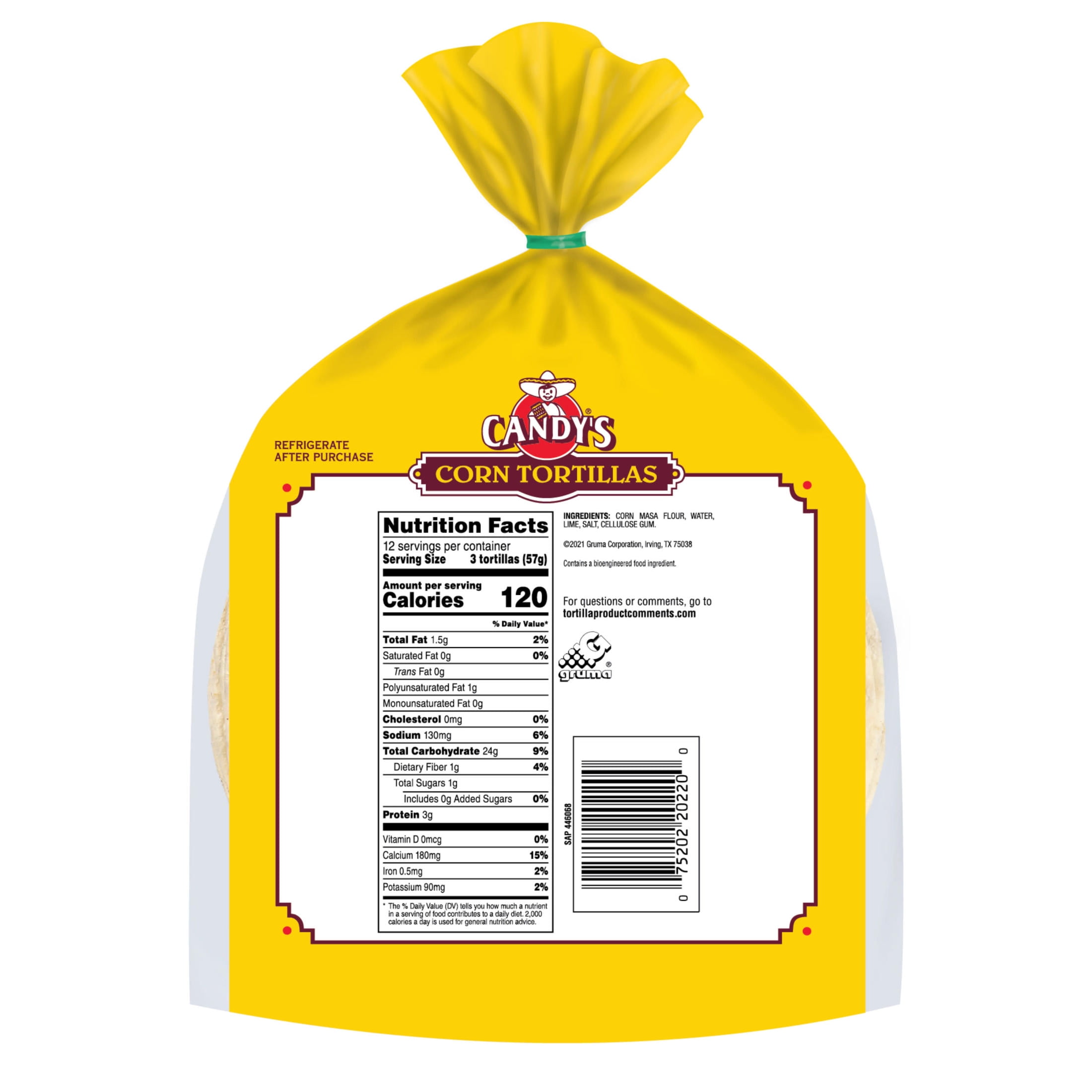 Candy's Corn Tortillas, 36 Count