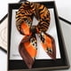 thumbnail image 4 of Nuevo diseño de chal satinado con estampado de leopardo salvaje, pañuelos cuadrados de seda para el cuello para mujer, pañuelo para mujer, 4 of 5