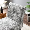 thumbnail image 3 of Linon Coco Wood Accent Geo Chair in Smoke and Brown, 3 of 10