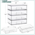 thumbnail image 6 of Sorbus Wide Stackable Acrylic Storage Drawers, Clear Baby Organizer Bins, 4-Pack, 6 of 8