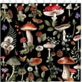 thumbnail image 5 of Mushroom Shower Curtain Boho Shower Curtain for Bathroom Vintage Aesthetic Black Shower Curtain Set Decor with 12 Hooks 72x72 Inches, 5 of 5
