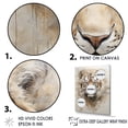 thumbnail image 3 of Designart "Beige Tiger In Minimalism I" Animals Tiger Floater Framed Wall Art Living Room, 3 of 5