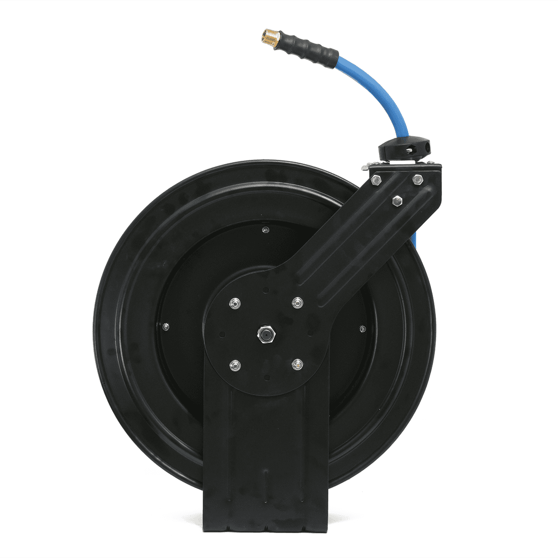 Blubird Industries B3178713 Single Arm Spring Return Air Hose Reel 300 PSI - 0.37 in. x 50 ft. - Black