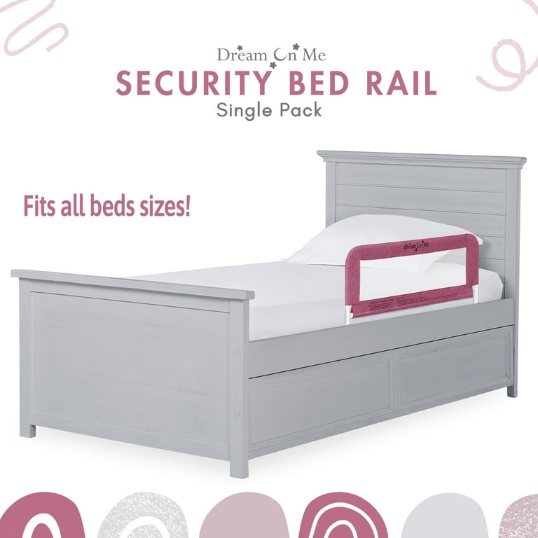 Dream On Me Security Rail For Twin Size Bed in Pink Walmart