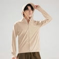 thumbnail image 4 of GUZOM Mens UPF 50+ Sun Protection Hoodie with Detachable Face Mask Lightweight Quick Dry for S-5XL Beige,Size L, 4 of 6