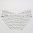 thumbnail image 2 of FAIWAD Womens Stripe Underwear V-Waist Breathable Seamless Panties Stretch Hipster Cotton Crotch Briefs, 2 of 3