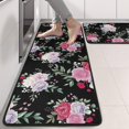 thumbnail image 2 of Kitchen Rugs Sets Of 2,Pioneer Flower Floral Print Pattern Anti Fatigue Kitchen Mat Rugs Non Slip Washable,Decorative Kitchen Floor Mats for Kitchen,Sink,Laundry,17"x47"+17"x47", 2 of 5