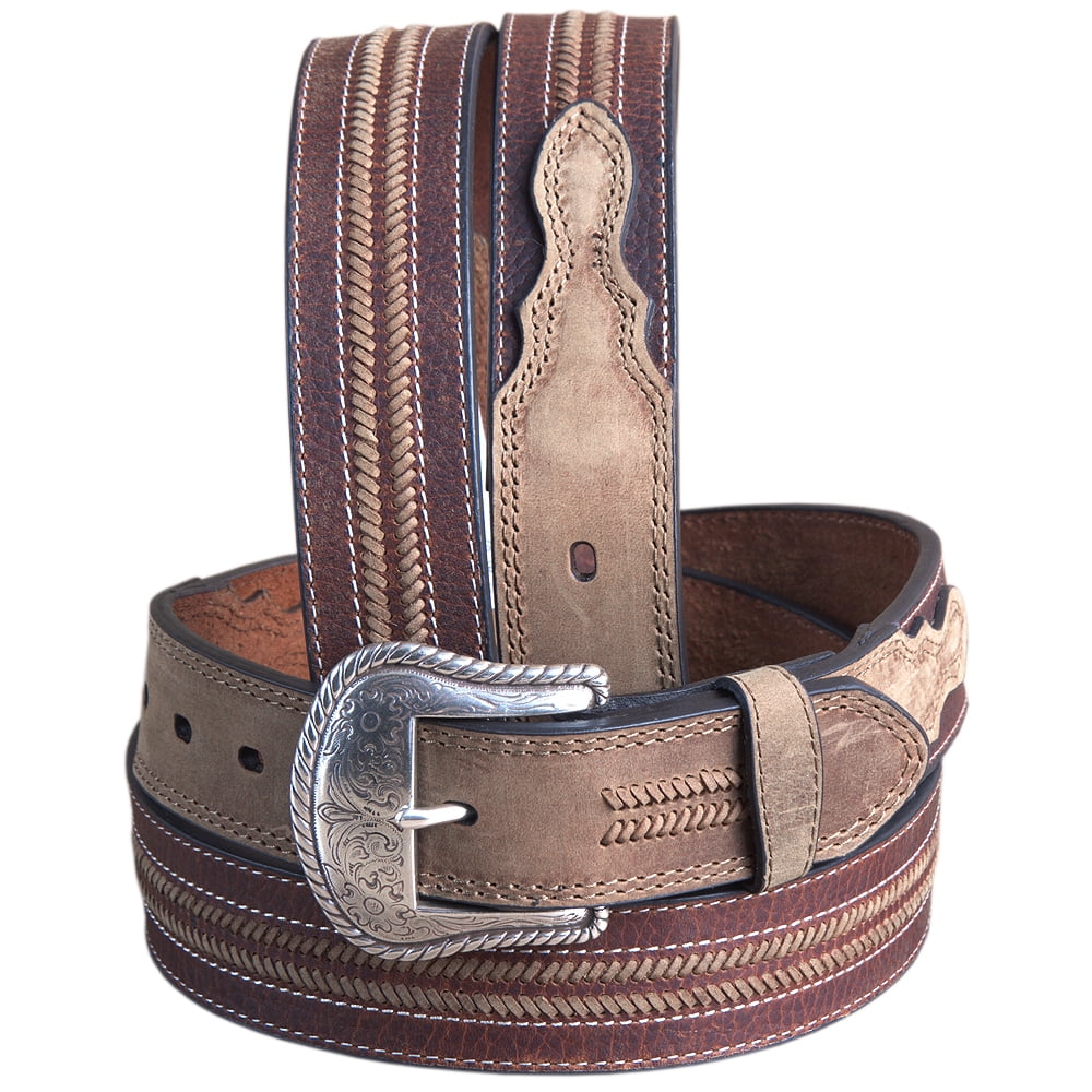 Roper 46" Roper Western 1.5" Wide Crazy Horse Leather Laced Mens