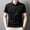 Black, variant on Adult Mens Polo T Shirt Short Sleeve Button Polo Tees Basic White Mens Clothes