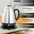 thumbnail image 4 of Electric Coffee Percolator Stainless Steel 10 Cup with Auto  Warm and  Brew Knob, 4 of 8