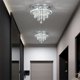 thumbnail image 5 of Cross Border Modern Minimalist Circular Crystal Chandelier Living Room Restaurant Corridor High-end Home Decor Lighting Fixtures My Lux Decor Round, 5 of 10
