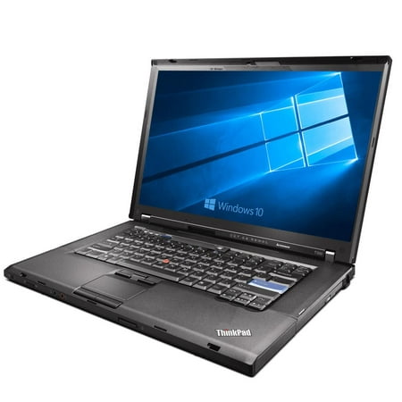 Refurbished Lenovo ThinkPad T500 Laptop, Intel Core 2 Duo 2.26GHz, 4GB DDR3, 160GB SATA HDD, DVD+CDRW, Windows 10 Home 64bit installed w/ restore