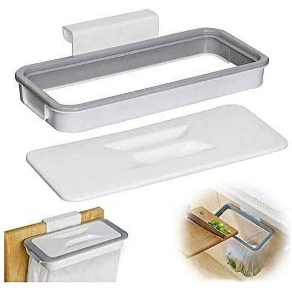 MesaSe Portable Trash Bag Holder, Hanging RV Garbage Bag Holder, with Lid Kitchen Trash Bin Garbage Bags Storage Rack