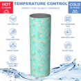 thumbnail image 5 of Pioneer Flower Floral Print Pattern 20oz Skinny Tumbler with Straw & Lid, Double Wall Vacuum Insulated Cup, Leak-Proof, Cup Holder Friendly, Hot 6H Cold 12H, 5 of 6