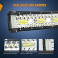 thumbnail image 3 of Nilight 12inch Side Shooter Triple Row Spot Flood Combo Lights Led Work Light with 5Pin Rocker Switch Wiring Harness Kit for off Road Light on Truck SUV ATV UTV, 3 of 7