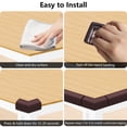 thumbnail image 3 of Furniture Edge and Corner Guards, Baby Proofing Edge Safety Gurards with 3M Tape, 16.4ft Table Corner Protector for Chair Desk Coffee, Brown, 3 of 8