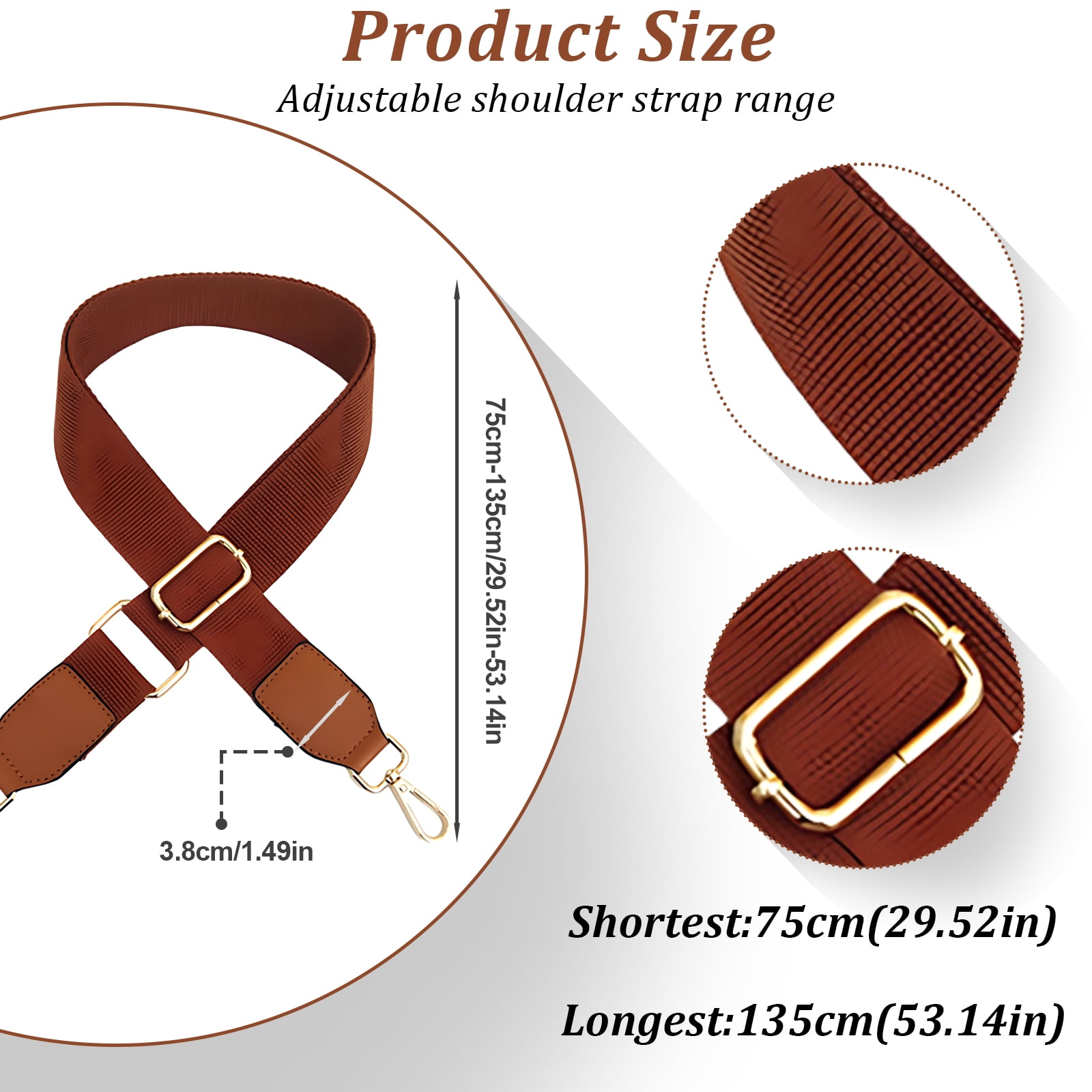 tredstone Solid color canvas shoulder strap accessory, adjustable