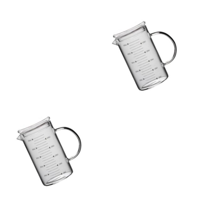 Vaso medidor de vidrio Inteprter 500ml borosilicato fácil de verter