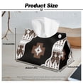 thumbnail image 7 of COEQINE Tissue Holder Dispenser Creative Napkin Tissue Box Holder PU Leather Stylish Rectangle Tissue Case Organizer Decorative Accessories for Home Decoration, Southwest American Tribal Brown Black, 7 of 7