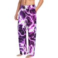 thumbnail image 6 of Sikiie Blue Lightning Mens Pajama Pants Sleep & Lounge Pants, PJ Bottoms With elastic waistb and Pockets Small, 6 of 6