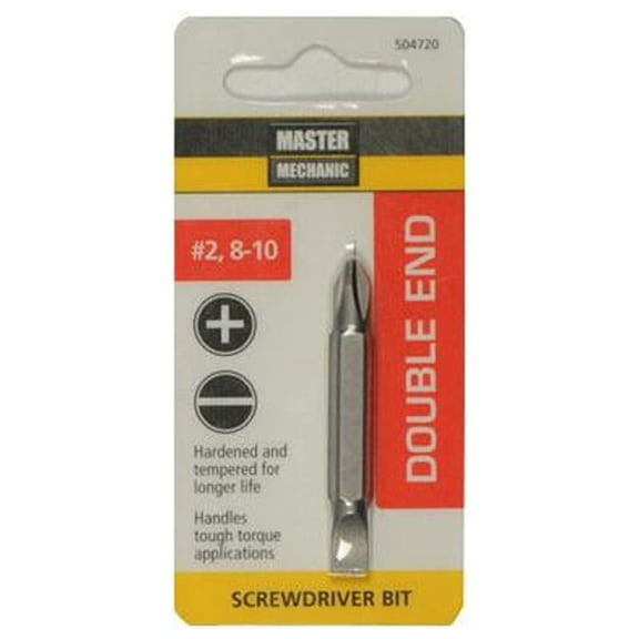 Master Mechanic 504720 #2 Phillips Double Ended Insert Bit - Quantity 6