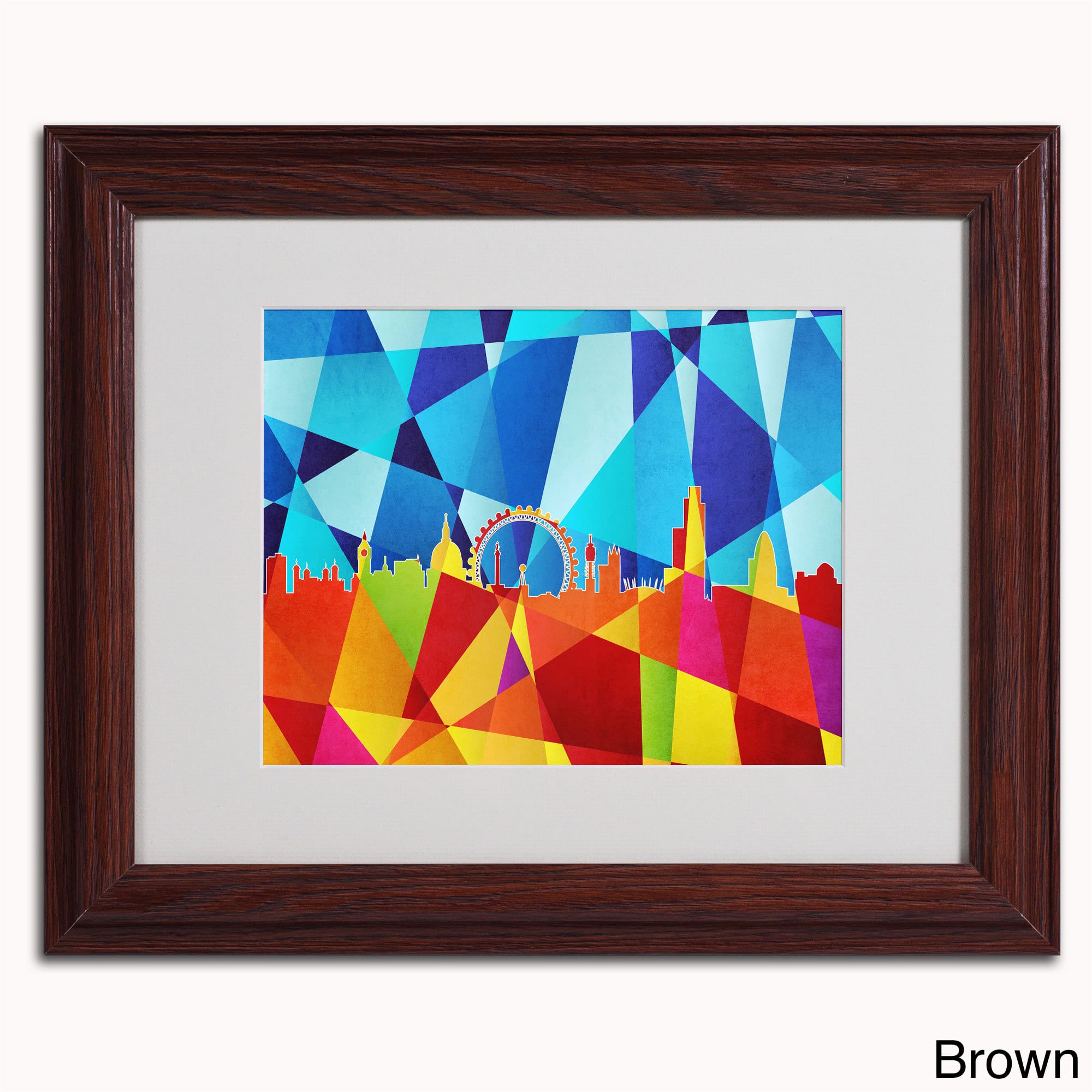 Trademark Fine Art "London England Skyline VIII" Canvas Art by Michael Tompsett, Black Frame