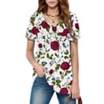 thumbnail image 5 of Youyipin Womens Tops Womens Loose Fit T shirts Short Sleeve Summer Tops Print Casual Workout Yoga Tunic T Shirts Spring Tops For Women 2025, 5 of 5