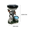 thumbnail image 1 of 2 Pcs Solar Garden Decor Welcome Statue with Puppy & Birds - Weatherproof Resin Outdoor Light for Yard, Patio, Pathway - Heart Planter & Solar Powered Home Accent, 1 of 6