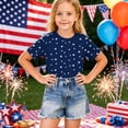 thumbnail image 6 of CCRFTGI Usa Flag Shirts for Child Boys Girls Size 10-12 Patriotic Casual 4th Of July American Flag Stars Tshirt July 4th Celebration Summer Tops 1776 Tee Tops Dark Blue 12-13 Years, 6 of 6