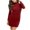 Red, variant on NARABB Women's Sweater Dress Knit Solid Long Sleeve Sweater Dress Tight Turtleneck Pullover Dress