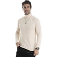 thumbnail image 4 of Men Slim Fit Lightweight Long Sleeve Pullover Top Turtleneck T-Shirt, 4 of 12