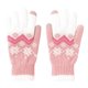 thumbnail image 2 of Guantes de mujer para Navidad e invierno, cálidos guantes de punto con terciopelo para mujer, 2 of 3