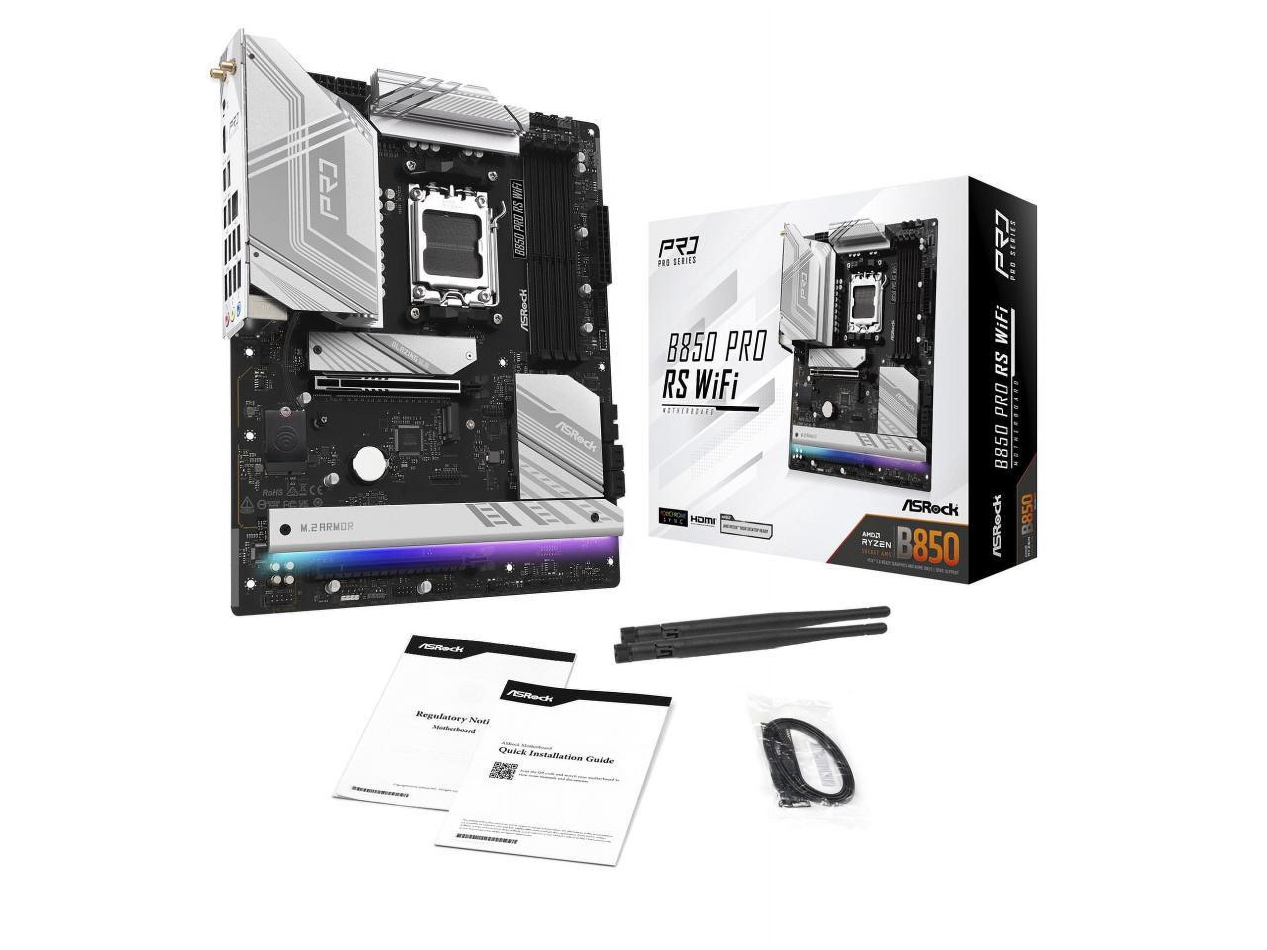 ASRock B850 PRO RS WIFI AM5 AMD B850 ATX Motherboard