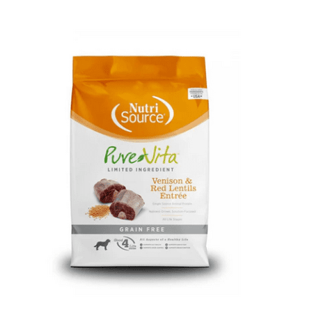 PureVita Grain Free Venison & Red Lentils Entree Dry Dog Food 25 lb