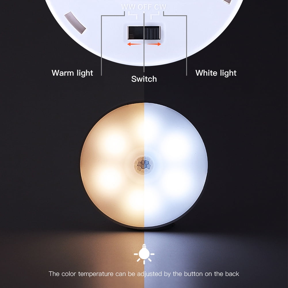 Kepooman 1 Pack Adjustable Battery Powered Motion Sensor Lights for Wardrobe Stairs Steps