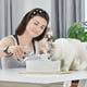 thumbnail image 4 of Fuente para beber de cerámica para mascotas, fuentes de agua para gatos, dispensador de agua para mascotas con filtros para gatos y perros, 4 of 5