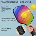 thumbnail image 4 of Pickleball Paddles Set Of 1, Fiberglass Surface, Vibrant Rainbow Print, 1 Paddle, 2 Balls & Bag, 4 of 5