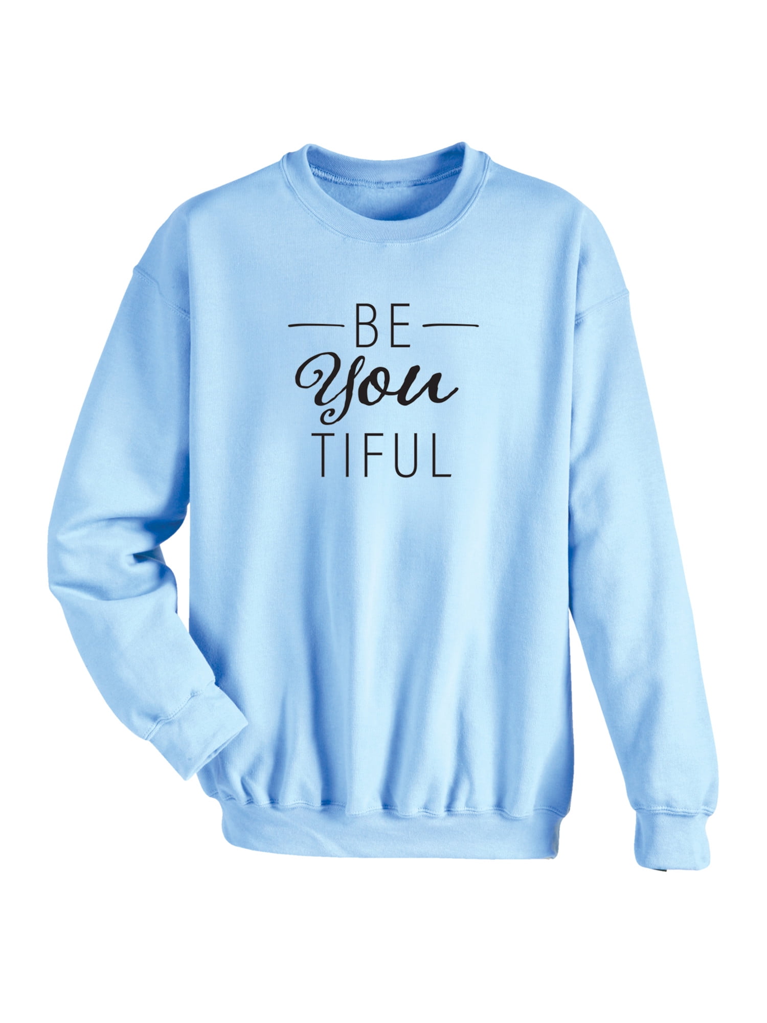 women's light blue sweatshirt