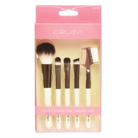 Ce'lavi 5PC Daily Essential Makeup Brush Set
