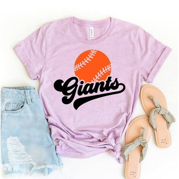 Giants T-shirt Sport Shirts Football Gift Women's Tee Mom Movie Game Day Baseball Team Top
