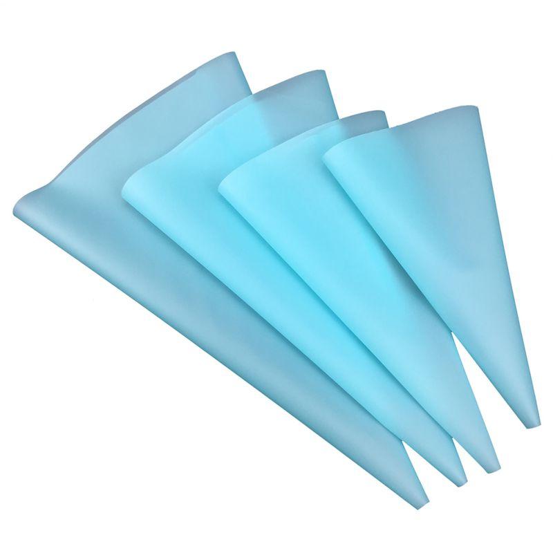 4Pcs/Set Silicone Reusable Icing Piping Cream Pastry Bag Cake