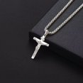 thumbnail image 3 of TINGN Sterling Silver Cross Necklace for Men, Jesus Cross Necklace Jewelry Box Chain Necklace Religious Baptism Gifts for Men, 3 of 7