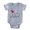 Heather Grey, variant on CafePress - Ladybug Alice - Cute Infant Baby Football Bodysuit