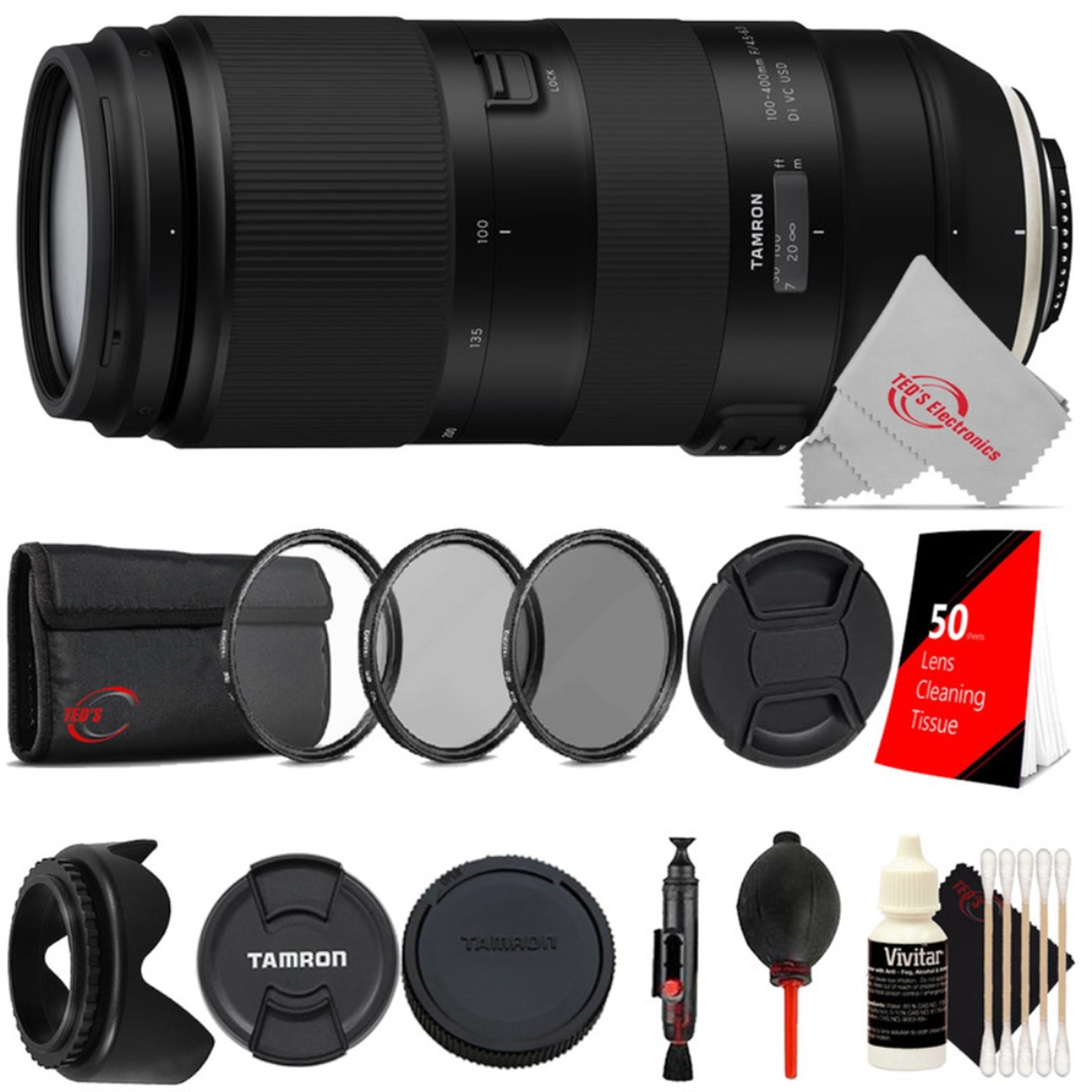 Tamron 100-400mm f/4.5-6.3 Di VC USD Image Stabilization Lens for