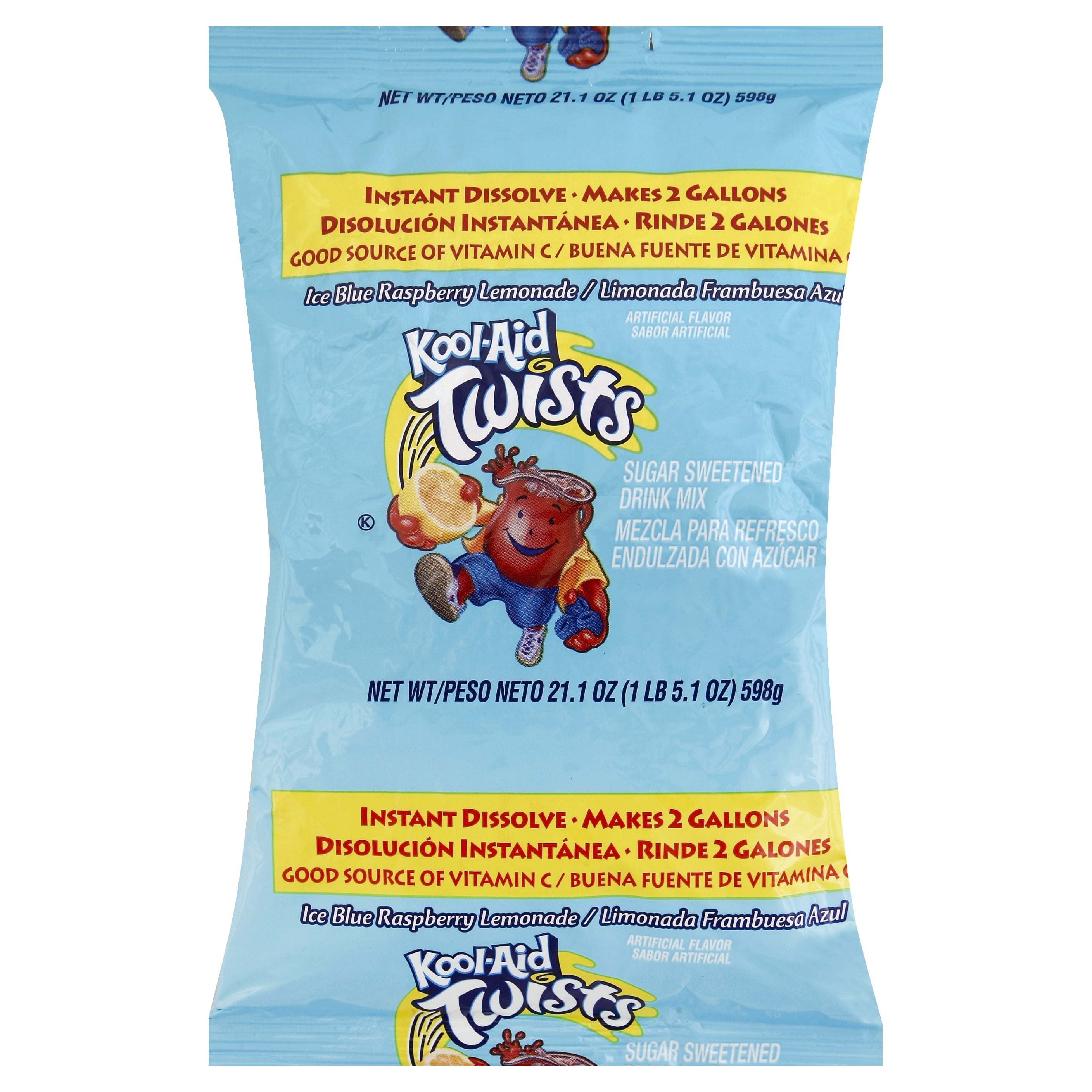 15 PACKS : Kool-Aid Twist Blue Raspberry Lemonade 15 Case 2 Gallon